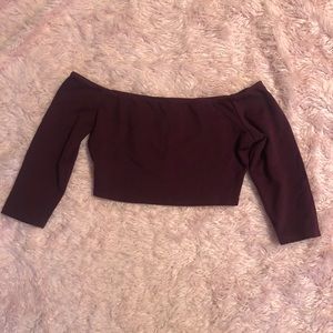 Maroon crop top